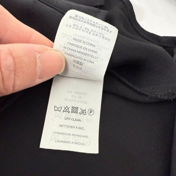 J.Crew Women’s Black Silk Long Sleeve Button Front Blouse Size 2 Minimalist - Picture 9 of 13